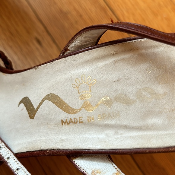 Nina leather woven sling back shoe. Size 7 1/2 M - Picture 3 of 6